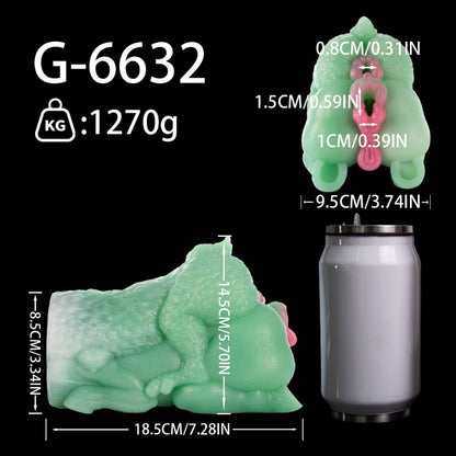 Stimulierende Fantasy-Alien-Taschenmuschi – Zweikanal-Silikon-Sextoys für Männer