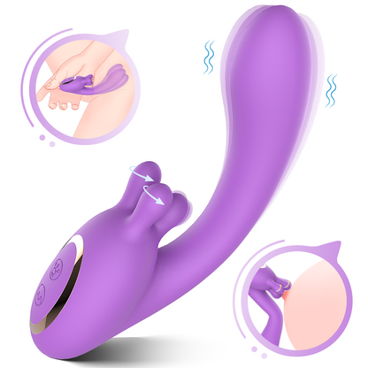 Fantasy Dildo-Style G-Spot Vibrating Magic Wand – Multi-Directional Female Silicone Stimulator