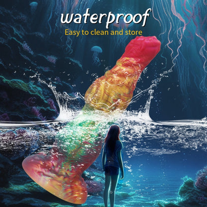 Fantasy Dog Dildo with Silicone Suction Cup: Double Knot Vaginal & Anal Dilation Toy