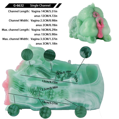 Poupée sexuelle en silicone Alien Fantasy – Masturbateur masculin double vagin