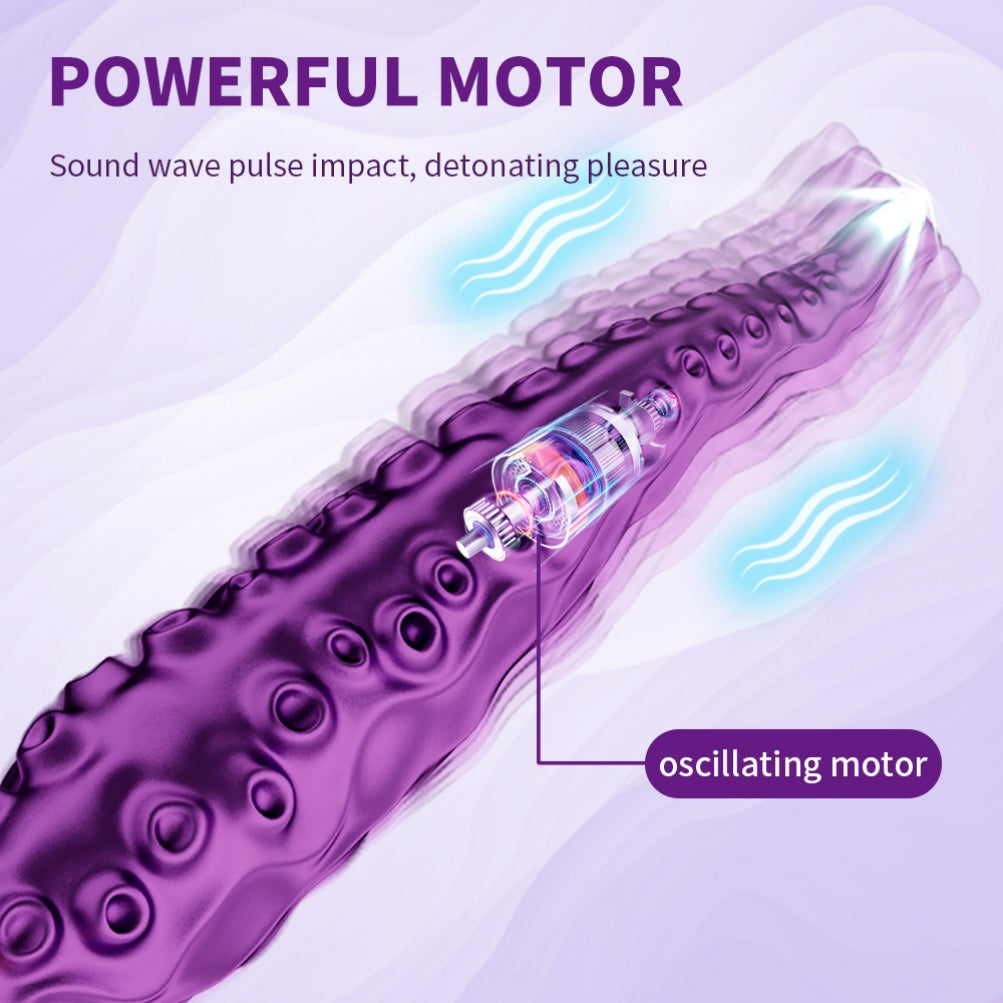 Purple Fantasy Octopus Tentacle Dildo - 360° Rotating G-Spot Vibrator for Intense Vaginal Massage