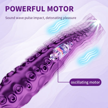 Purple Fantasy Octopus Tentacle Dildo - 360° Rotating G-Spot Vibrator for Intense Vaginal Massage