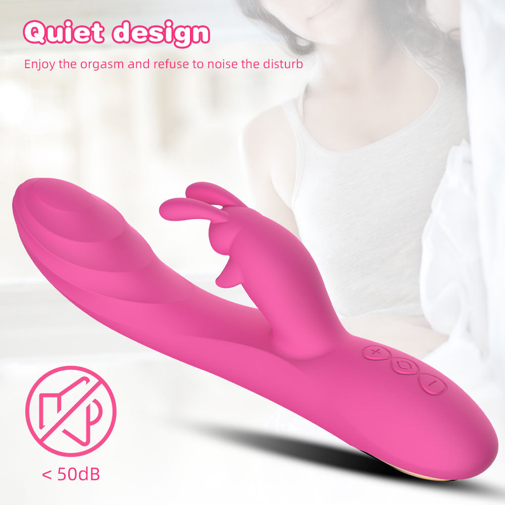 Rabbit Clit Clamps G Spot Vibrator - Vibrating Anal Dildo Female Sex Toy