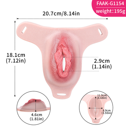 Realistic Wearable Fake Vagina Patch – Life Size Silicone Pussy Panty Sex Toys for Men