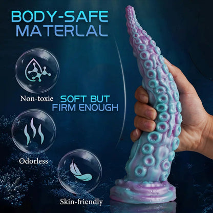 Hands-Free Monster Tentacle Suction Cup Fantasy Dildo – G-Spot Stimulating Orgasmic Massage Sex Toys for Women