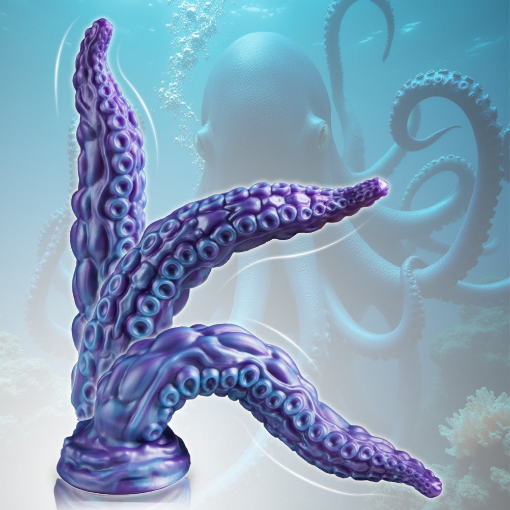 Hands-Free Monster Tentacle Suction Cup Fantasy Dildo – G-Spot Stimulating Orgasmic Massage Sex Toys for Women