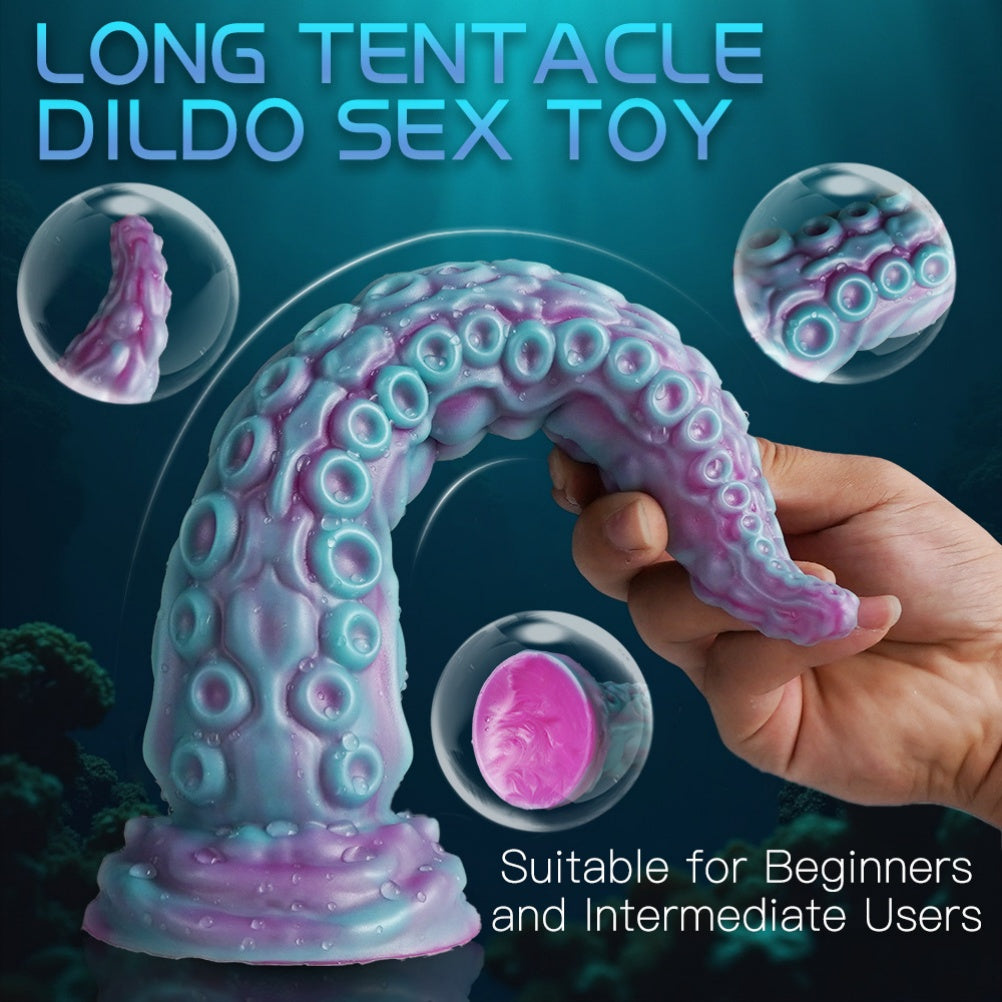 Hands-Free Monster Tentacle Suction Cup Fantasy Dildo – G-Spot Stimulating Orgasmic Massage Sex Toys for Women