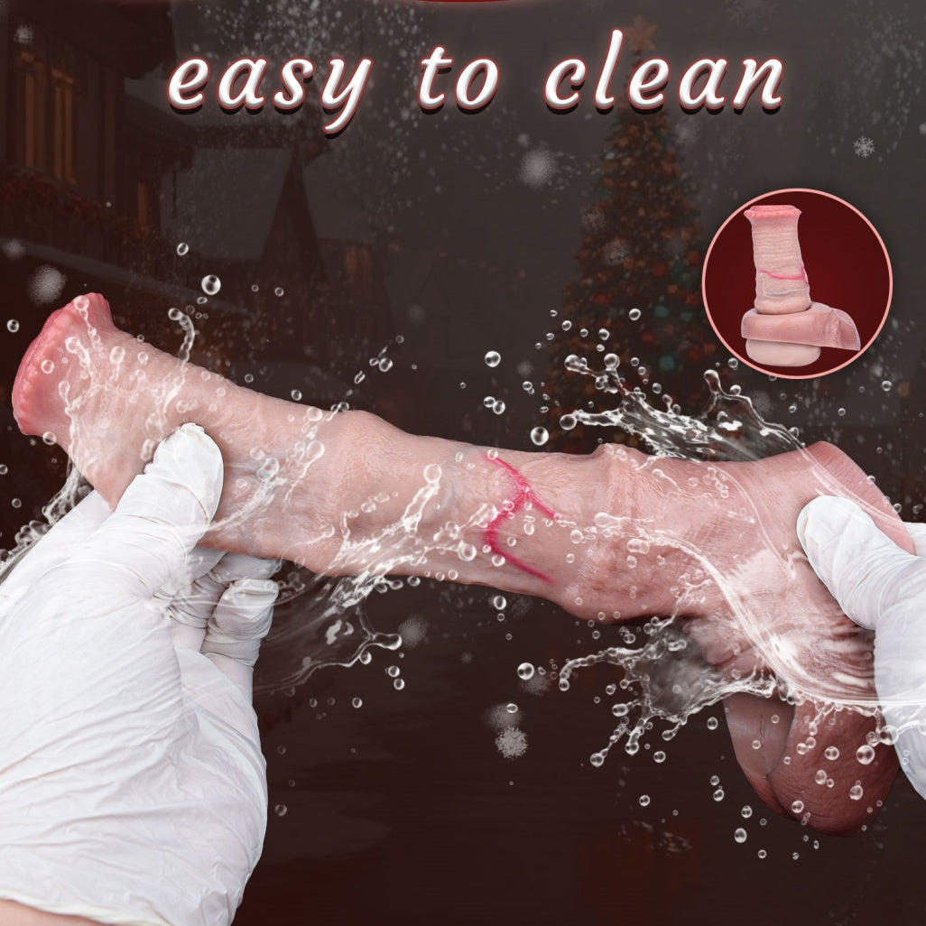 Realistischer, extrem dicker Pferde-Penis-Sleeve – fleischfarbener Silikon-Penisverlängerer für ultimative Fantasien