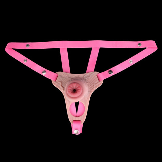 Male Restraint Erection Chastity Cage – Realistic Flesh-Like Silicone Cock Design