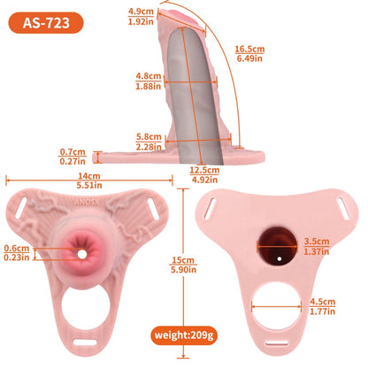 Keuschheitskäfig zur Erektionsfesselung für Männer – Realistischer Penis-Harness-Extender aus Silikon