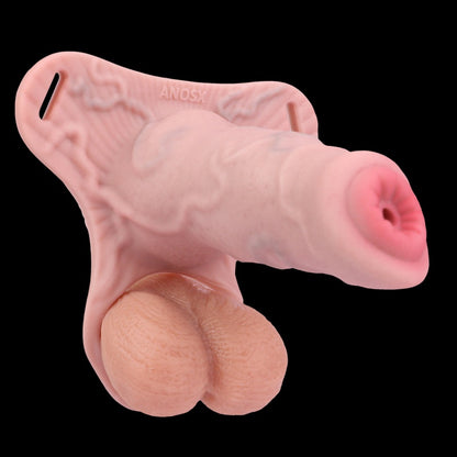 Keuschheitskäfig zur Erektionsfesselung für Männer – Realistischer Penis-Harness-Extender aus Silikon