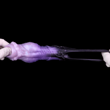 Purple Fantasy Horse Penis Sleeve-Wearable Silicone Sex Toys for Men to Extend Intimacy