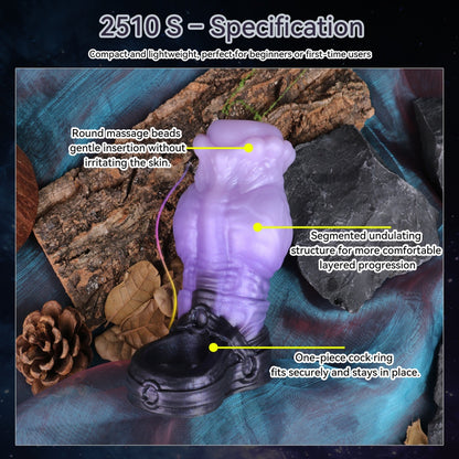 Purple Fantasy Horse Penis Sleeve-Wearable Silicone Sex Toys for Men to Extend Intimacy