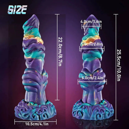 Spiral Stimulation G-Spot Vibrating Fantasy Drakes Dick - Wireless Remote Control Silicone Masturbation Tool