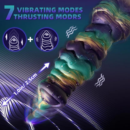 Spiral Stimulation G-Spot Vibrating Fantasy Drakes Dick - Wireless Remote Control Silicone Masturbation Tool