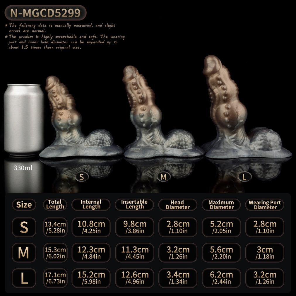 Girth-Enhancing Alien Fantasy Penis Sleeve - Wearable Silicone Cock Extender & Strap-On Harness