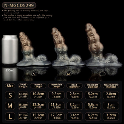 Girth-Enhancing Alien Fantasy Penis Sleeve - Wearable Silicone Cock Extender & Strap-On Harness