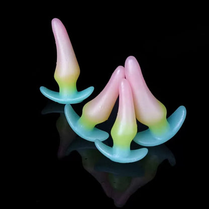 Gode anal fantaisie en silicone rose pêche – Gode ceinture BDSM pour tous les jours