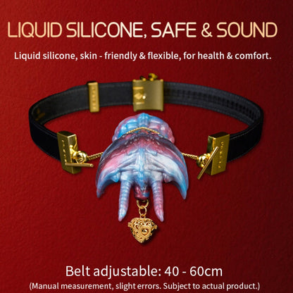 Bâillon-balle vertical en silicone avec sangle – Jouet d'entraînement oral féminin à contraintes extrêmes
