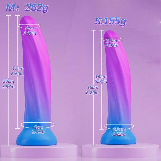 Silicone Butt Plug Animal Fantasy Monster Dildo - Spiral Stimulation for Anal and G-Spot Sex Toys