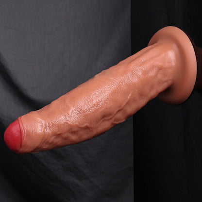 Realistic Flesh-Toned Silicone Giant Dildo – Handheld Anal/Vaginal Orgasmic Massager