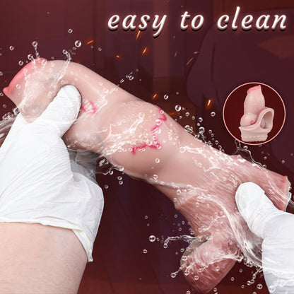 Fantasy Dog Knot Penis Sleeve – Realistic Fleshy Silicone Cock Extender with Ball Loop for Girth & Delay