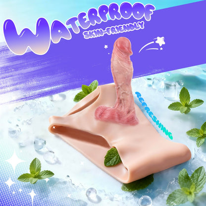 Realistic Wearable Penis Extender Sheath Underwear - Silicone Girth & Length Enhancer Sex Toys