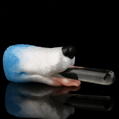 Fantasy Dog-Mouth Blowjob Pocket Pussy - Penis Insertion Massage Silicone Masturbation Toy