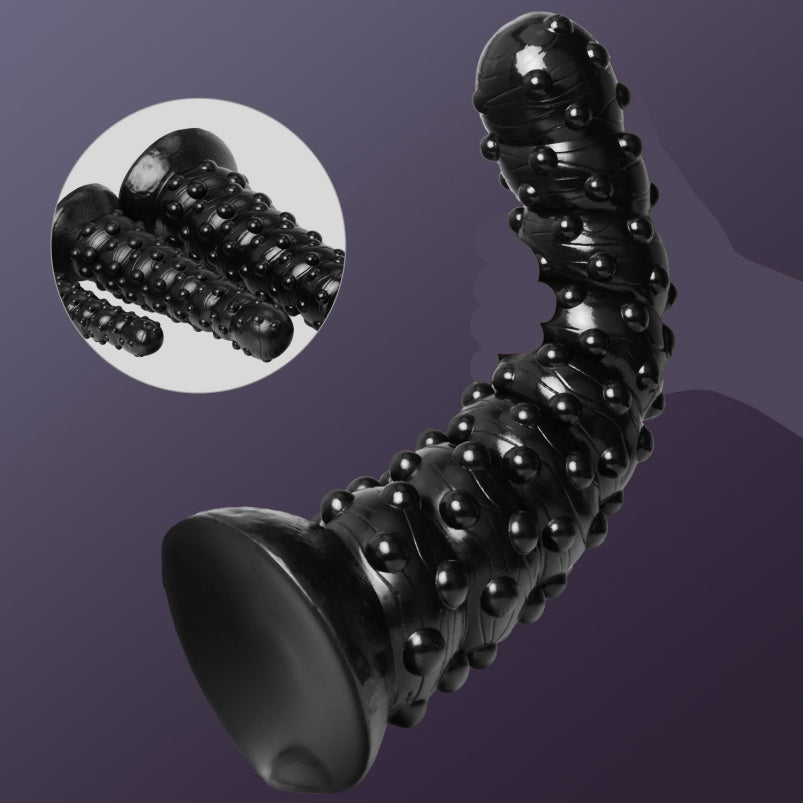 Spiral Fantasy Butt Plug Drakes Dick – Bondage Schwarzes Silikon Analerweiterung BDSM Sexspielzeug