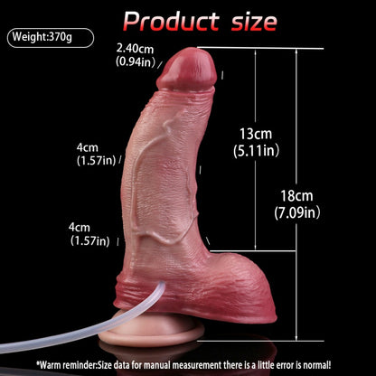 Squirting Dildo with Suction Cup – Realistic Silicone Strap-On for Vaginal Stimulation