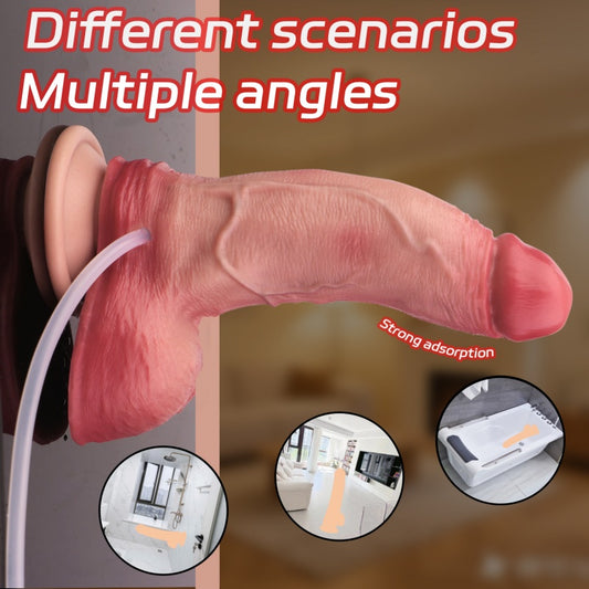 Squirting Dildo with Suction Cup – Realistic Silicone Strap-On for Vaginal Stimulation