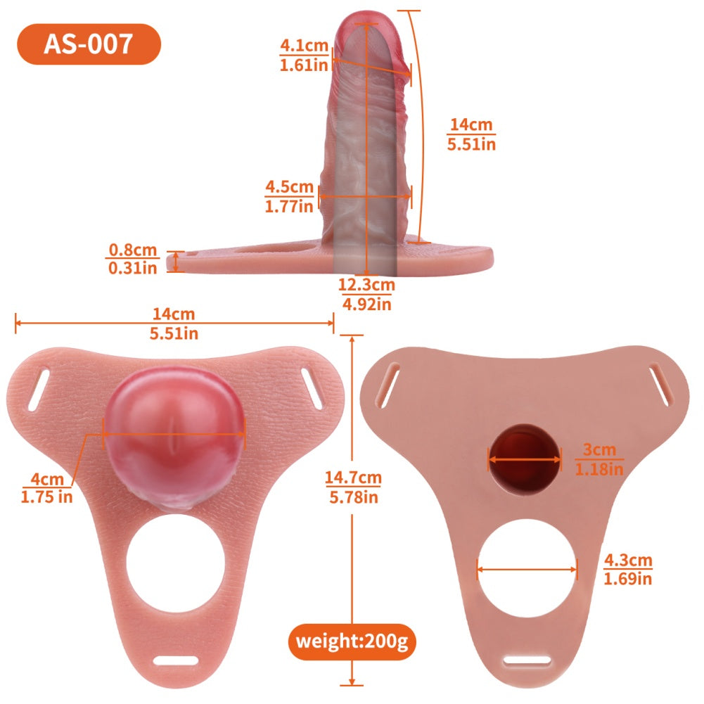Strap-On Flesh-Like Silicone Penis Sleeve - Ejaculation Delay Sex Toys for Men