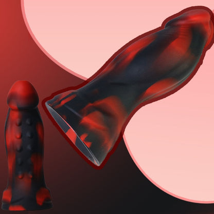 Plug anal fantaisie en silicone noir sang – Jouet d'insertion pour stimulation anale et vaginale