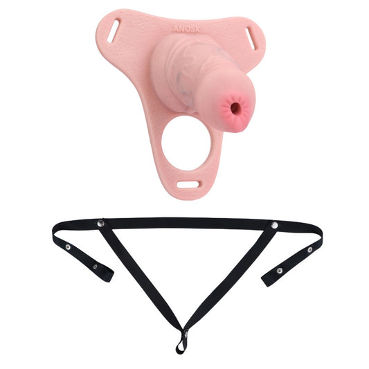 Wearable Realistic Dildo Male Chastity Cage – Penis Erection Control and Ejaculation Locking Device