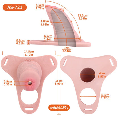 Pantalon à sangles et manchons pour pénis - Extenseur de pénis à extrémité ouverte pour faire pipi debout, jouets sexuels pour hommes