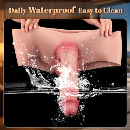 Bare Skin Long Penis Sleeve Sheath Underwear – 9 inch Dildo Flesh Cocksleeve Extender Pants
