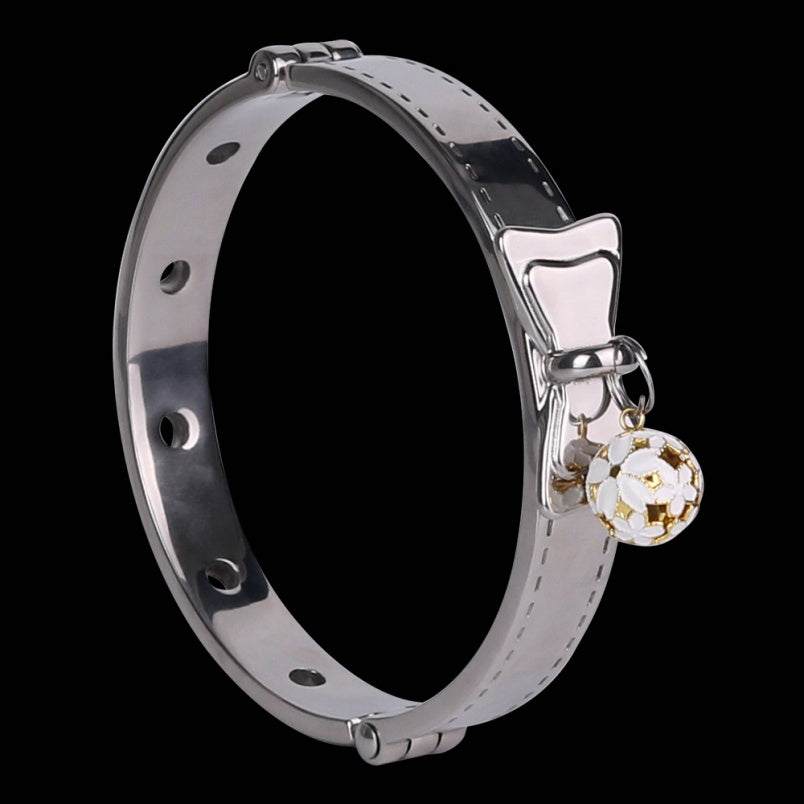 Stainless Steel Metal Traction Collar Restraint Bondage Set – BDSM Toy for CouplesSexual Training