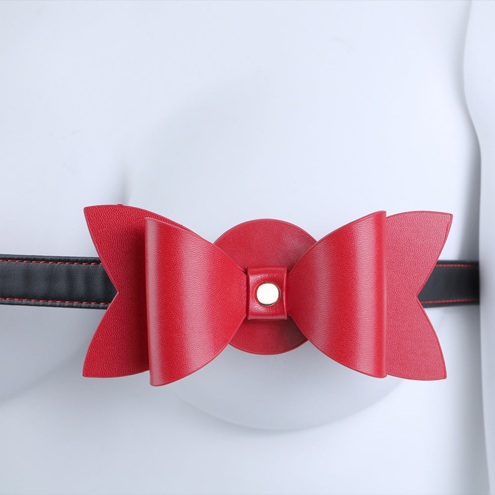 Festive Desire: Christmas Edition Spiked Bow Nipple Clamps & Adjustable Bondage Belt