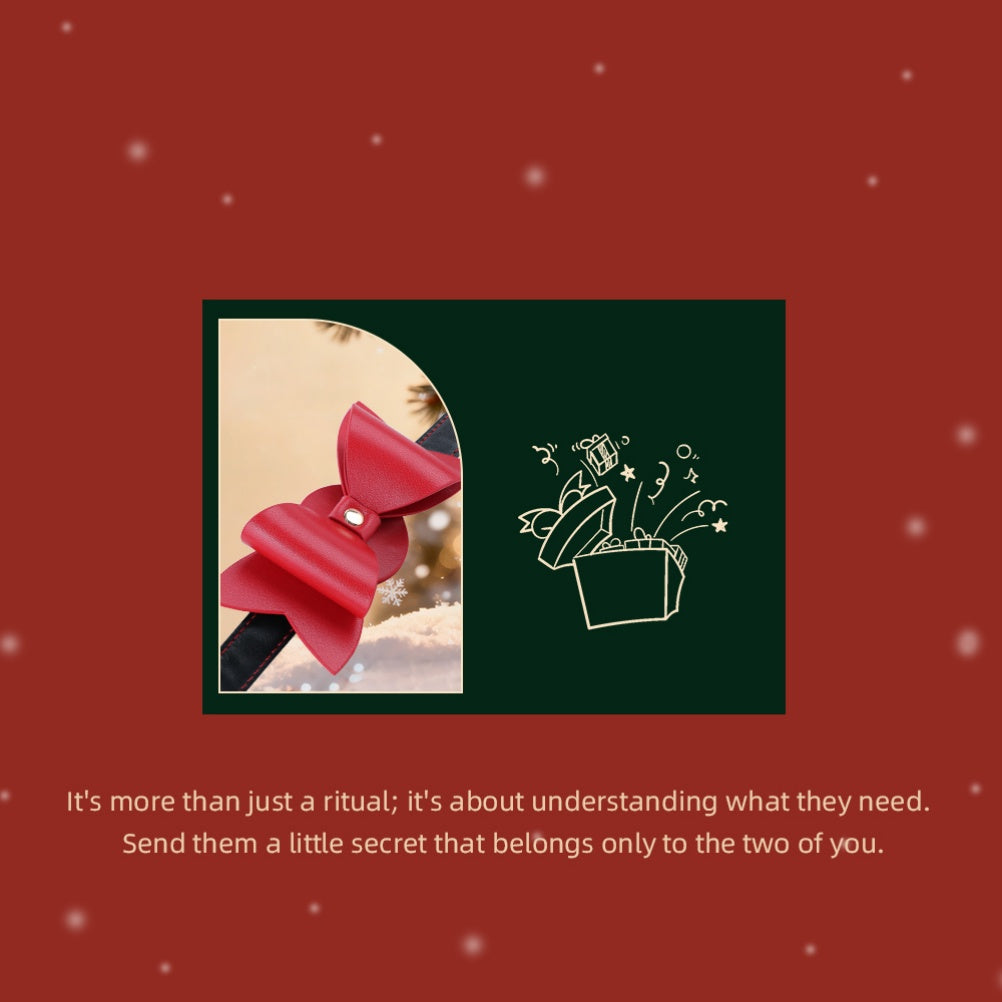 Festive Desire: Christmas Edition Spiked Bow Nipple Clamps & Adjustable Bondage Belt