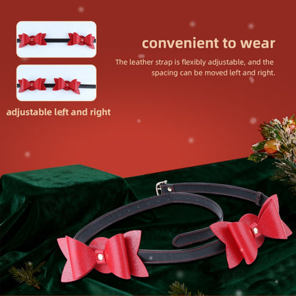 Festive Desire: Christmas Edition Spiked Bow Nipple Clamps & Adjustable Bondage Belt