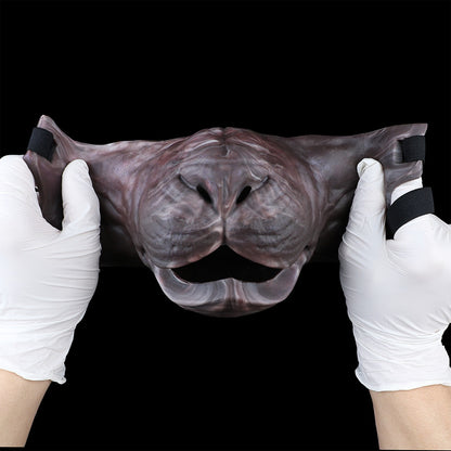 Masque de renard en silicone enchanteur pour bal masqué – Cagoule souple pour BDSM et jeux de rôle érotiques