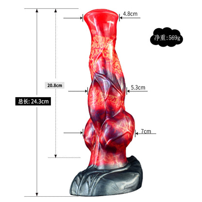 Gode ​​en silicone Infernal Stallion Fantasy Knot Horse Cock - Gode monstre pour une stimulation profonde du point G