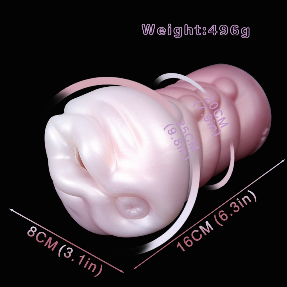 Fantasy Pink Pearl Silicone Pocket Pussy – Spiral Grip Penis Orgasm Massage Male Sex Toy
