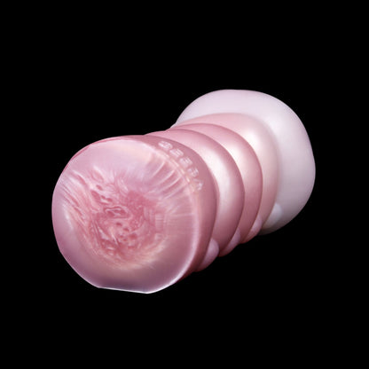 Fantasy Pink Pearl Silicone Pocket Pussy – Spiral Grip Penis Orgasm Massage Male Sex Toy