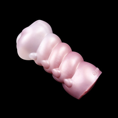 Fantasy Pink Pearl Silicone Pocket Pussy – Spiral Grip Penis Orgasm Massage Male Sex Toy
