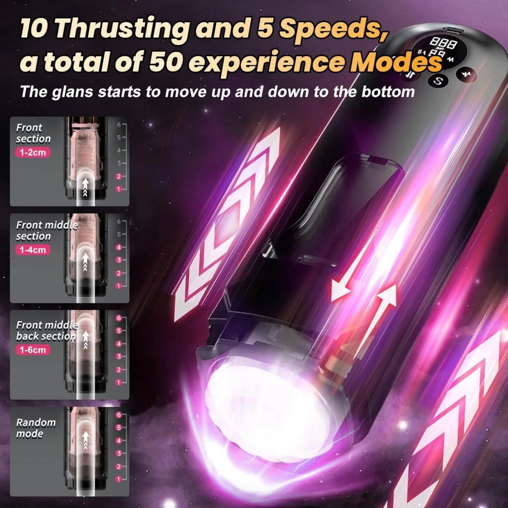 Galaxy-X Smart Silicone Penis Massage Thrusting Blowjob Cup -Insert Vibration Male Sex Toys