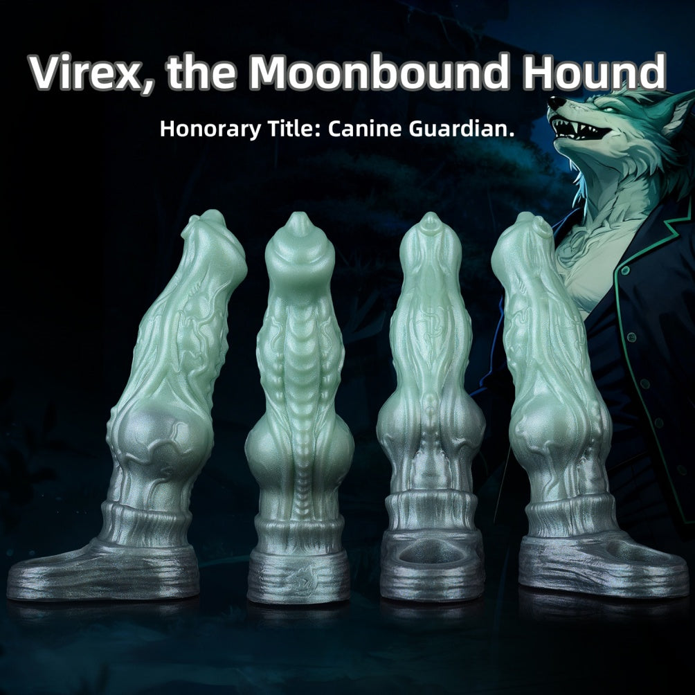 8.26 in Fantasy Knot Cock Sleeve & Penis Extender for Men - Virex, the Moonbound Hound