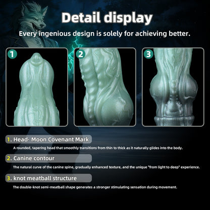 8.26 in Fantasy Knot Cock Sleeve & Penis Extender for Men - Virex, the Moonbound Hound