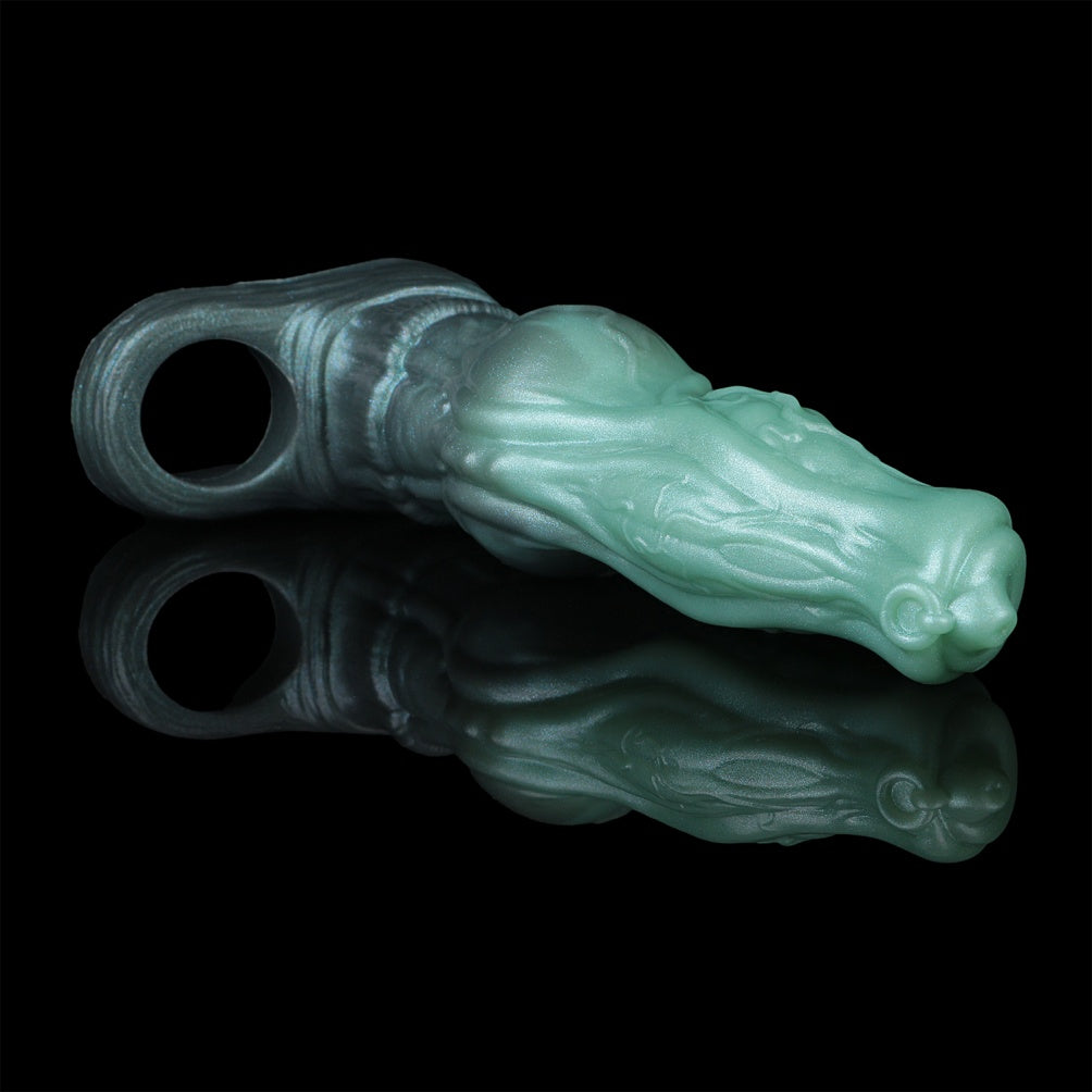8.26 in Fantasy Knot Cock Sleeve & Penis Extender for Men - Virex, the Moonbound Hound