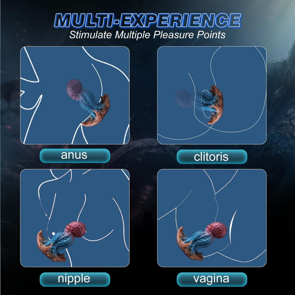 Realistic Octopus Fantasy Silicone Anal Dildo – Stimulating Anus & Vagina Orgasmic Massage Sex Toys for Women